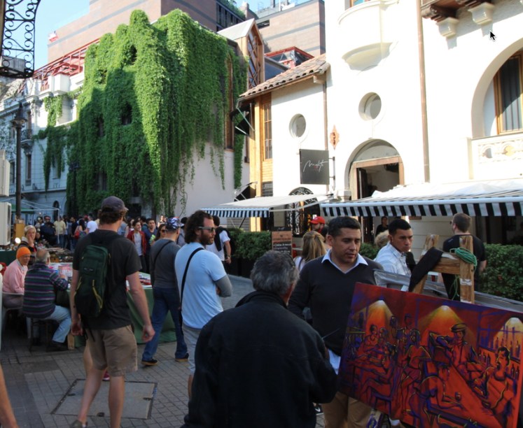 The artistic quarter of Lastarria in Santiago.